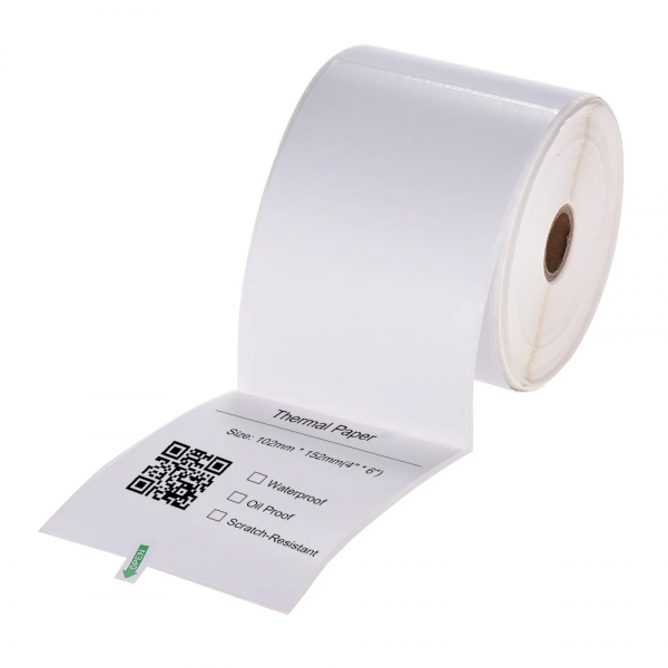 Decal giấy in mã vạch 65 x 152 mm - 1 tem / 1 hàng